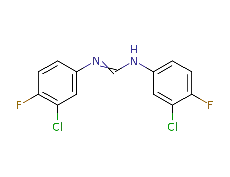 Molecular Structure of 727658-04-0 (Methanimidamide, N,N'-bis(3-chloro-4-fluorophenyl)-)