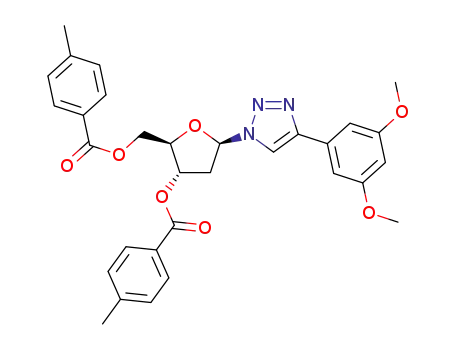 1-[2′-deoxy-3′,5′-bis{O-(p-toluoyl)}-β-D-ribofuranosyl]-4-(3,5-dimethoxyphenyl)-1H-1,2,3-triazole