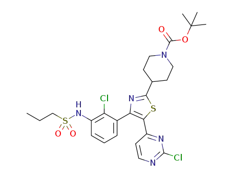 1,1-dimethylethyl 4-[4-{2-chloro-3-[(propylsulfonyl)amino]phenyl}-5-(2-chloro-4-pyrimidinyl)-1,3-thiazol-2-yl]-1-piperidinecarboxylate