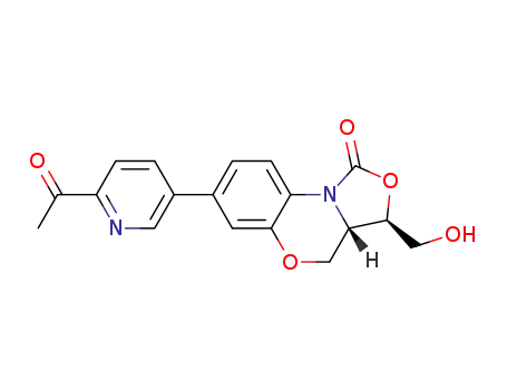 (3R,3aS)-7-(6-acetylpyridin-3-yl)-3-(hydroxylmethyl)-3a,4-dihydrobenzo [b]oxazolo[3,4-d][1,4]oxazin-1(3H)-one
