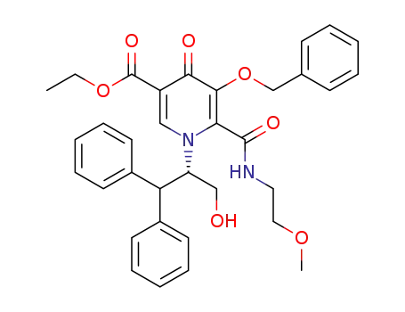 ethyl (S)-5-(benzyloxy)-1-(3-hydroxy-1,1-diphenylpropan-2-yl)-6-((2-methoxyethyl)carbamoyl)-4-oxo-1,4-dihydropyridine-3-carboxylate