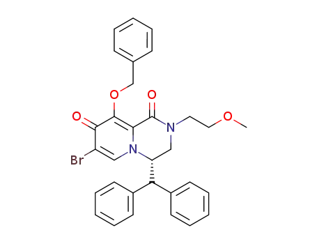 (S)-4-benzhydryl-9-(benzyloxy)-7-bromo-2-(2-methoxyethyl)-3,4-dihydro-2H-pyrido[1,2-a]pyrazine-1,8-dione