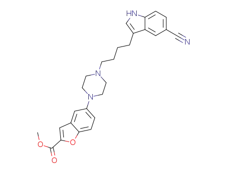 methyl 5-{4-[4-(5-cyano-1H-indol-3-yl)-butyl]-piperazin-1-yl}-benzofuran-2-carboxylate