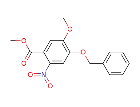 Molecular Structure of 61032-41-5 (Methyl 4-(benzyloxy)-5-methoxy-2-nitrobenzoate)
