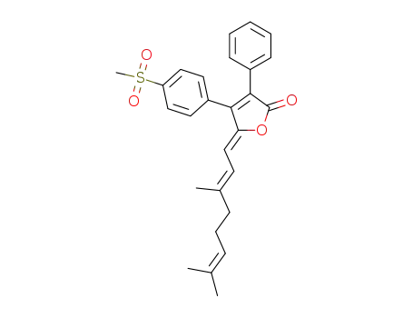 (5Z)-5-((Z/E)-3,7-dimethylocta-2,6-dienylidene)-4-(4-(methylsulfonyl)phenyl)-3-phenylfuran-2(5H)-one