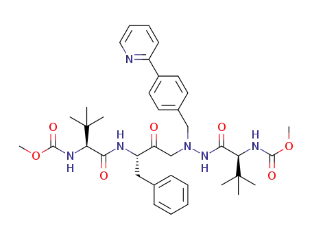 1-[4-(pyridin-2-yl)phenyl]-5(S)-2,5-bis{[N-(methoxycarbonyl)-L-tert-leucinyl]amino}-4-oxo-6-phenyl-2-azahexane