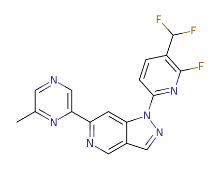 1-[5-(difluoromethyl)-6-fluoro-2-pyridyl]-6-(6-methylpyrazin-2-yl)pyrazolo[4,3-c]pyridine