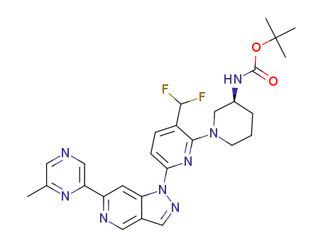 tert-butyl N-[(3S)-1-[3-(difluoromethyl)-6-[6-(6-methylpyrazin-2-yl)pyrazolo[4,3-c]pyridin-1-yl]-2-pyridyl]-3-piperidyl]carbamate