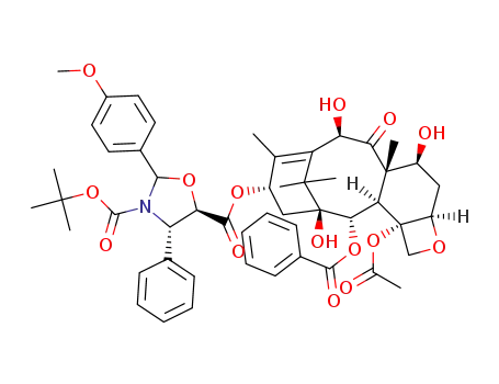3,5-Oxazolidinedicarboxylic acid, 2-(4-methoxyphenyl)-4-phenyl-, 5-[(2aR,4S,4aS,6R,9S,11S,12S,12aR,12bS)-12b-(acetyloxy)-12-(benzoyloxy)-2a,3,4,4a,5,6,9,10,11,12,12a,12b-dodecahydro-4,6,11-trihydroxy-