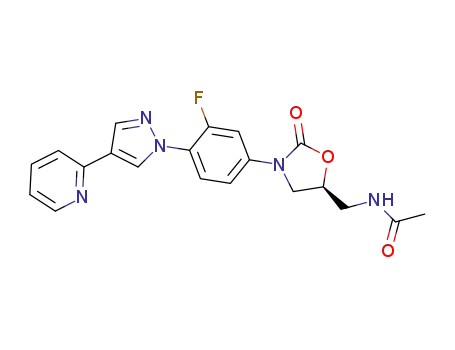 (S)-N-((3-(3-fluoro-4-(4-(pyridin-2-yl)-1H-pyrazol-1-yl)-phenyl)-2-oxooxazolidin-5-yl)methyl)acetamide