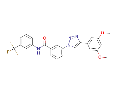 3-(4-(3,5-dimethoxyphenyl)-1H-1,2,3-triazol-1-yl)-N-(3-(trifluoromethyl)phenyl)benzamide