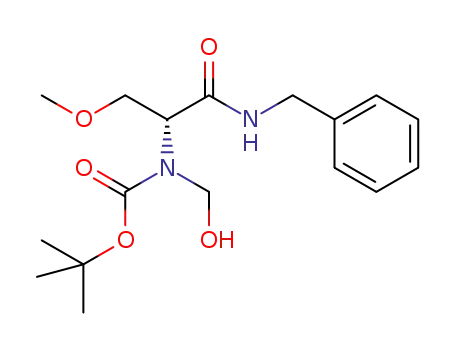 (R)-tert-butyl (1-(benzylamino)-3-methoxy-1-oxopropan-2-yl)-N-(hydroxymethyl)carbamate