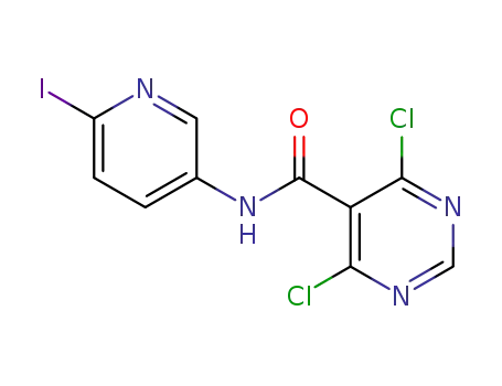 4,6-dichloro-N-(6-iodopyridin-3-yl)pyrimidine-5-carboxamide