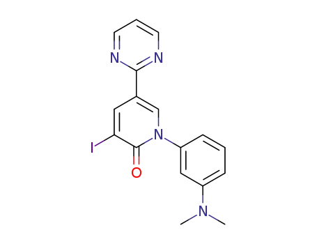 3-iodo-1-(3-dimethylaminophenyl)-5-(pyrimidin-2-yl)pyridin-2(1H)-one