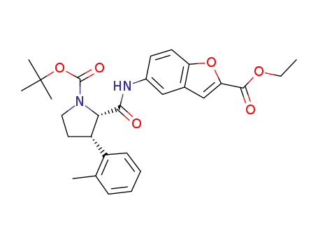 tert-butyl (2S,3S)-2-{[2-(ethoxycarbonyl)-1-benzofuran-5-yl]carbamoyl}-3-(2-methylphenyl)pyrrolidine-1-carboxylate