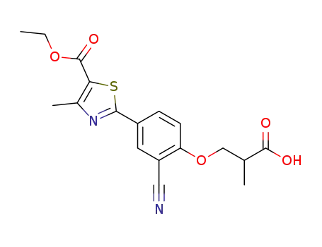 3-{2-cyano-4-[5-(ethoxycarbonyl)-4-methylthiazol-2-yl]phenoxy}-2-methylpropanoic acid