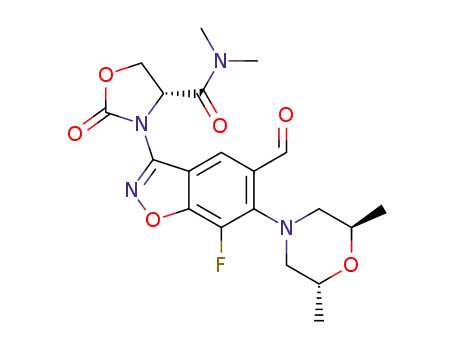 (R)-3-(6-((2R,6R)-2,6-dimethylmorpholino)-7-fluoro-5-formylbenzo[d]isoxazol-3-yl)-N,N-dimethyl-2-oxooxazolidine-4-carboxamide