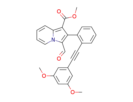 methyl 2-(2-((3,5-dimethoxyphenyl)ethynyl)phenyl)-3-formylindolizine-1-carboxylate