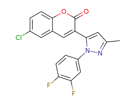 6-chloro-3-(1-(3,4-difluorophenyl)-3-methyl-1H-pyrazol-5-yl)-2H-chromen-2-one