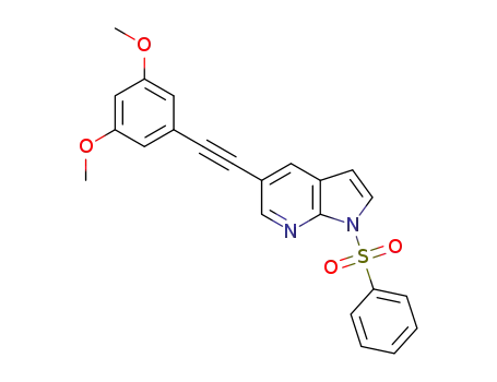 1-(benzenesulfonyl)-5-[2-(3,5-dimethoxyphenyl)ethynyl]-1H-pyrrolo[2,3-b]pyridine