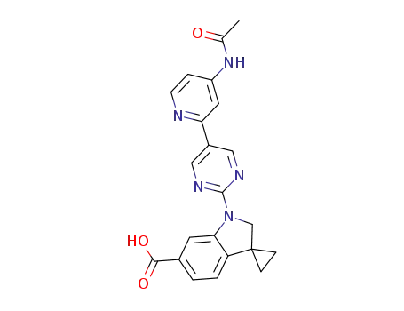 1'-(5-(4-acetamidopyridin-2-yl)pyrimidin-2-yl)spiro-[cyclopropane-1,3'-indoline]-6'-carboxylic acid