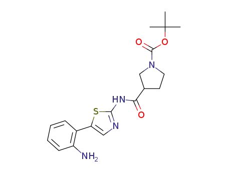tert-butyl 3-((5-(2-aminophenyl)thiazol-2-yl)carbamoyl)pyrrolidine-1-carboxylate