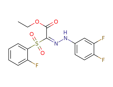 (E)-ethyl-2-(2-(3,4-difluorophenyl)hydrazono)-2-((2-fluorophenyl)sulfonyl)acetate