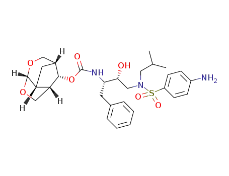(3S,7aS,8S)-hexahydro-4H-3,5-methanofuro[2,3-b]pyran-8-yl ((2S,3R)-4-((4-amino-N-isobutylphenyl)sulfonamido)-3-hydroxy-1-phenylbutan-2-yl)carbamate
