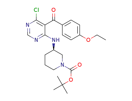 (R)-tert-butyl 3-((6-chloro-5-(4-ethoxybenzoyl)pyrimidin-4-yl)amino)piperidine-1-carboxylate