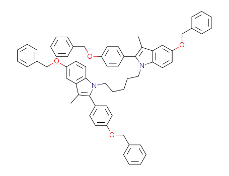 1,5-bis(5-(benzyloxy)-2-(4-(benzyloxy)phenyl)-3-methyl-1H-indol-1-yl)pentane