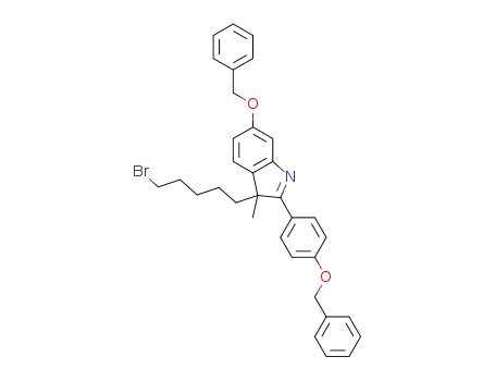 6-(benzyloxy)-2-(4-(benzyloxy)phenyl)-3-(5-bromopentyl)-3-methyl-3H-indole