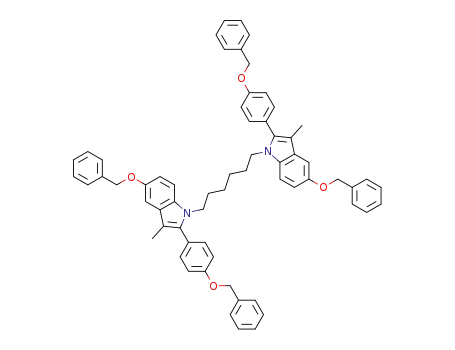 1,6-bis(5-(benzyloxy)-2-(4-(benzyloxy)phenyl)-3-methyl-1H-indol-1-yl)hexane