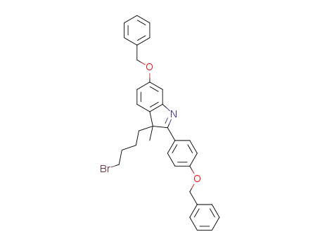 6-(benzyloxy)-2-(4-(benzyloxy)phenyl)-3-(4-bromobutyl)-3-methyl-3H-indole