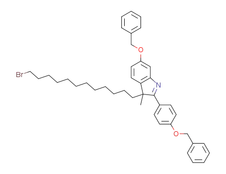 6-(benzyloxy)-2-(4-(benzyloxy)phenyl)-3-(12-bromododecyl)-3-methyl-3H-indole