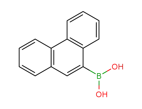 Molecular Structure of 68572-87-2 (9-Phenanthracenylboronic acid)