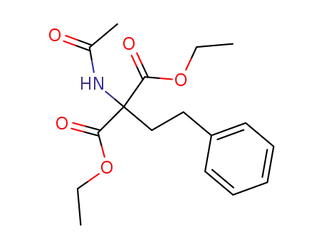 Molecular Structure of 5463-92-3 (diethyl 2-acetamido-2-phenethyl-propanedioate)