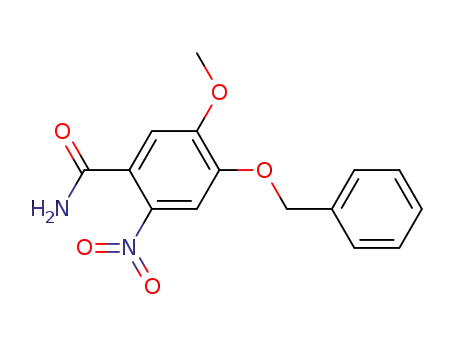 Molecular Structure of 60547-94-6 (Benzamide, 5-methoxy-2-nitro-4-(phenylmethoxy)-)