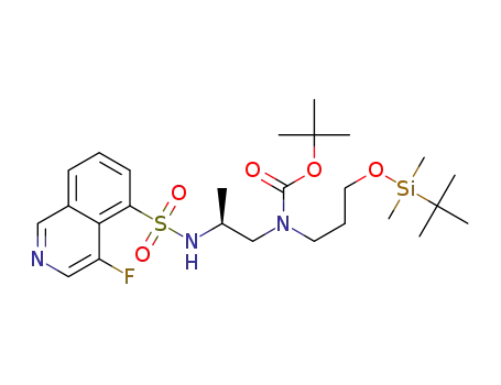 (S)-2-(4-fluoroisoquinoline-5-sulfonamido)-N-(tert-butoxycarbonyl)-N-(3-tert-butyldimethylsilyloxypropyl)propylamine
