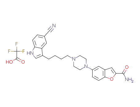 5-(4-(4-(5-cyanoindol-3-yl)butyl)-1-piperazinyl)-2-benzofurancarboxamide trifluoroacetate