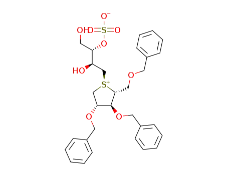 (2S,3S)-4-[((1R,2R,3S,4S)-3,4-bis(benzyloxy)-2-((benzyloxy)methyl)tetrahydro-1H-thiophen-1-ium-1-yl)]-1,3-dihydroxybutan-2-ylsulfate