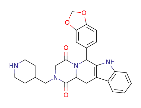 6-(benzo[d][1,3]dioxol-5-yl)-2-(piperidin-4-ylmethyl)-2,3,6,7,12,12a-hexahydropyrazino[1',2':1,6]pyrido[3,4-b]indole-1,4-dione