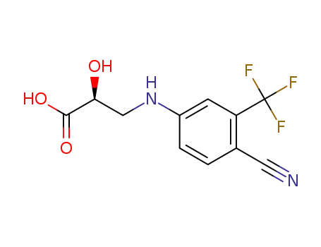 (S)-3-((4-cyano-3-(trifluoromethyl)phenyl)amino)-2-hydroxypropanoic acid