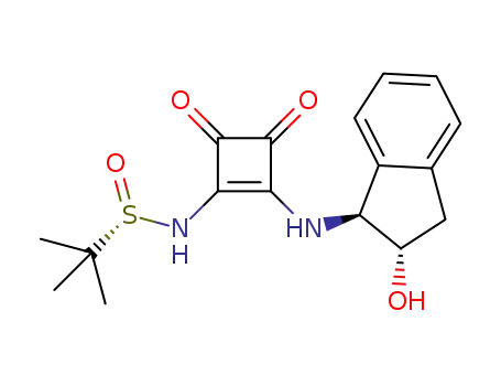 (S)-N-(2-((1S,2S)-2-hydroxy-2,3-dihydro-1H-inden-1-yl)amino-3,4-dioxocyclobut-1-en-1-yl)-2-methylpropane-2-sulfinamide