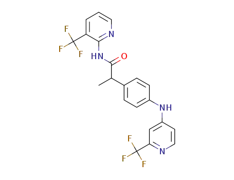 N-(3-(trifluoromethyl)pyridin-2-yl)-2-(4-((2-(trifluoromethyl)pyridin-4-yl)amino)phenyl)propanamide