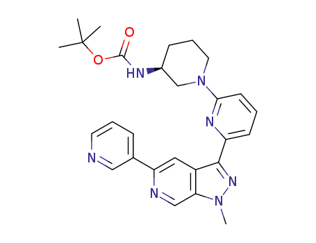 (S)-tert-butyl 1-(6-(1-methyl-5-(pyridin-3-yl)-1H-pyrazolo[3,4-c]pyridin-3-yl)pyridin-2-yl)piperidin-3-ylcarbamate