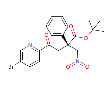 (R)-tert-butyl 2-nitromethyl-4-oxo-2-phenyl-4-(5-bromopyridin-2-yl)butanoate