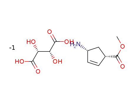 (1S,4R)-methyl 4-aminocyclopent-2-enecarboxylate L-hydrogen tartrate