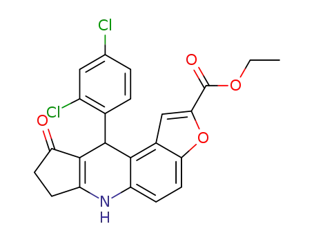 ethyl 10-(2,4-dichlorophenyl)-9-oxo-7,8,9,10-tetrahydro-6H-cyclopenta[b]furo[3,2-f]quinoline-2-carboxylate