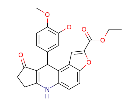 ethyl 10-(3,4-dimethoxyphenyl)-9-oxo-7,8,9,10-tetrahydro-6H-cyclopenta[b]furo[3,2-f]quinoline-2-carboxylate