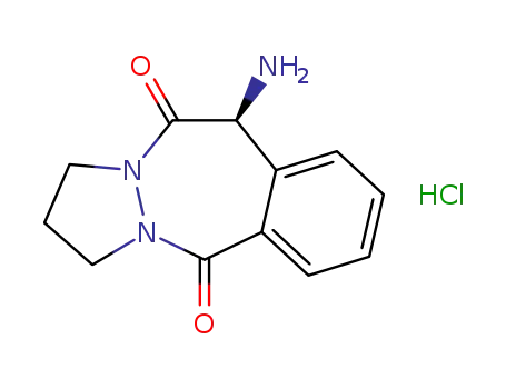 (S)-10-amino-2,3-dihydro-1H,5H-benzo[d]pyrazolo[1,2-a][1,2]diazepine-5,11(10H)-dione hydrochloride